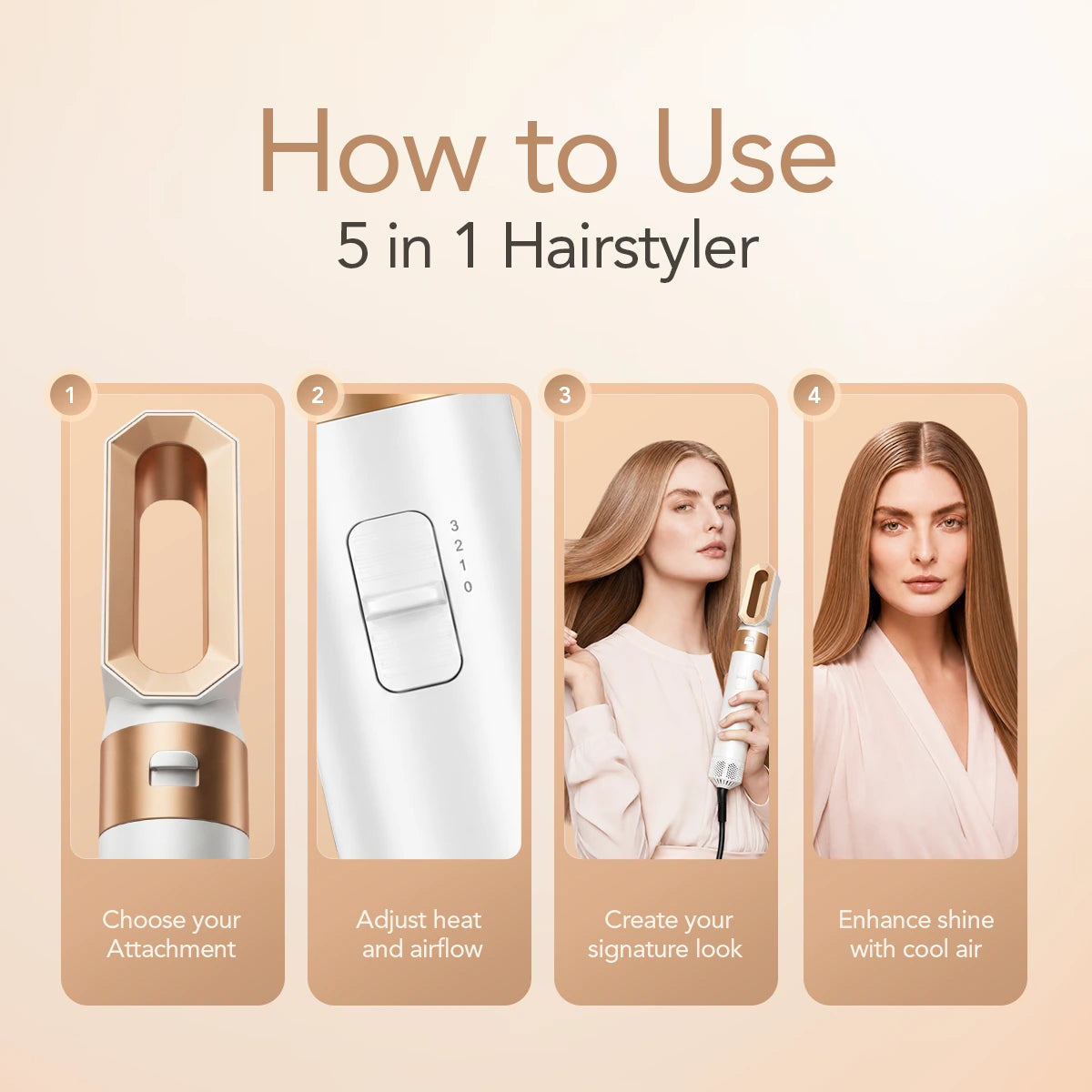 Premium 5 in 1 Air Styler: Salon Styling at Home