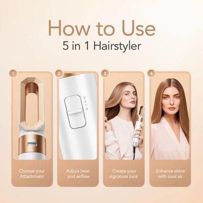 Premium 5 in 1 Air Styler: Salon Styling at Home